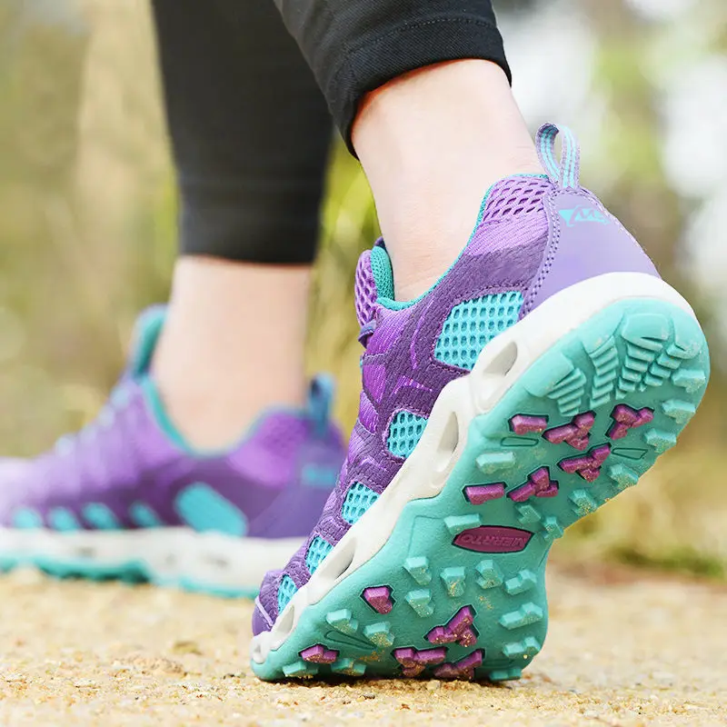 JIEMIAO Men Women Trekking Mountain Shoes Outdoor Athletic Shoes Sports Upstream Shoes for Men Non-Slip Unisex Hiking Sneakers