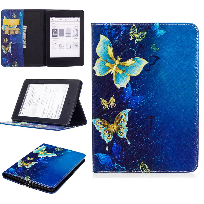 

For Kindle Paperwhite 4 Case Fashion PU Leather Painted Smart Tablet Cover Funda For Kindle Paperwhite 2018 Capa