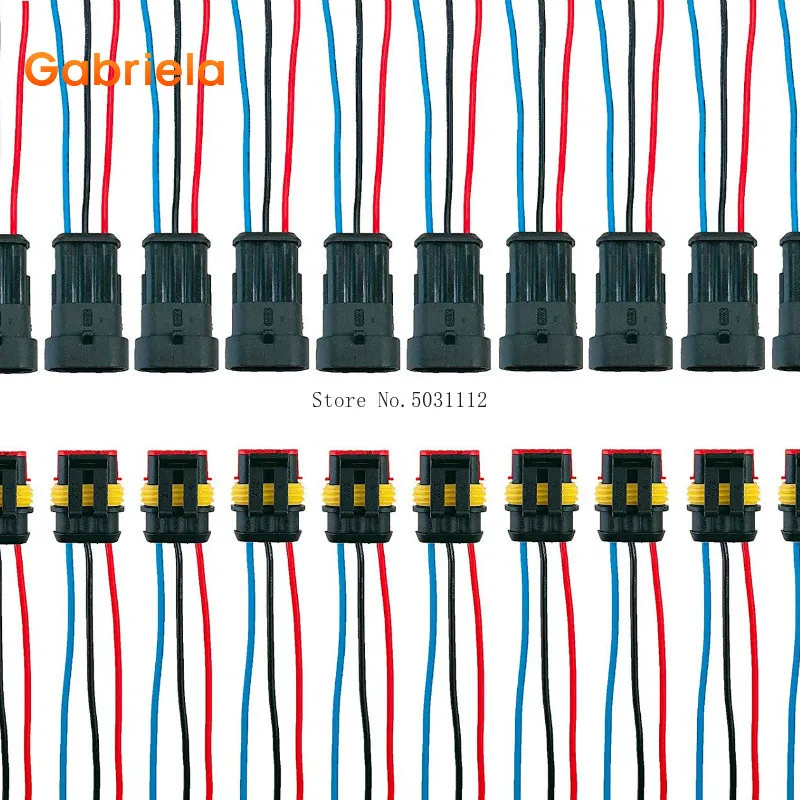 10 пар водонепроницаемые коннекторы для проводов 1P/2/3/4/5/6pin|Соединители| |