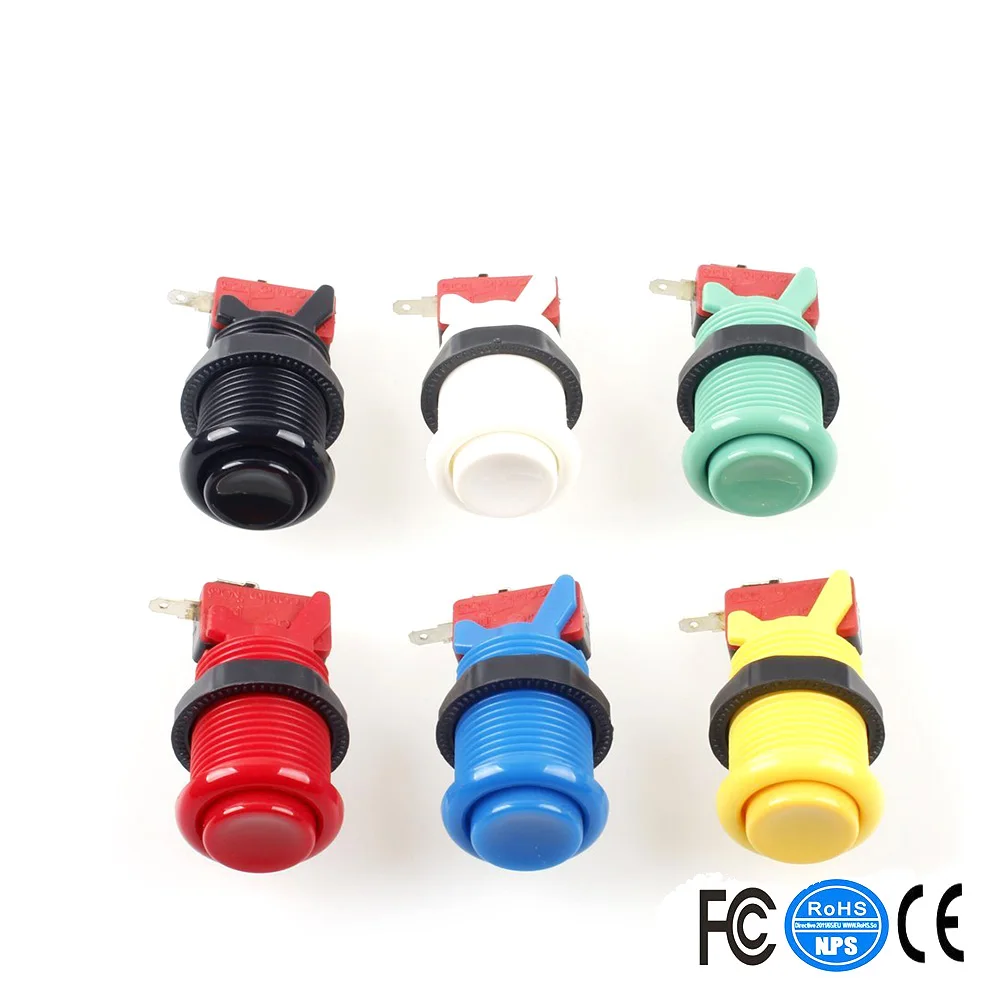 10 Pcs Happ Type Standard Arcade Push Buttons With Micro Switch For Raspberry Pi | Спорт и развлечения