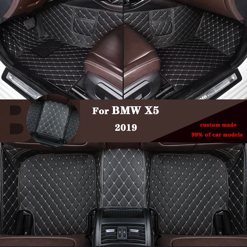 

Car floor mats For BMW X5 2019 Auto Car Floor Mats Interior Accessories Leather Waterproof Custom Rugs Styling Protector Covers
