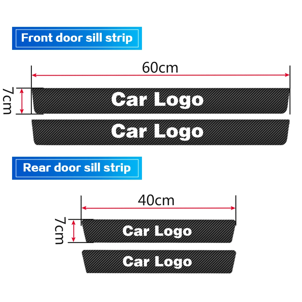 Auto Accessories 4 Pcs Carbon Fiber Decals Car Door Sill Stickers For Suzuki Swift Jimny Ignis Alto Samurai Vitara Cabrio SX4 | Автомобили
