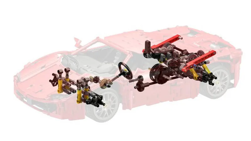 MOCs Моторс функция питания Технические RC супер спортивные машины автомобиль MOC-1767 Феррары 458 строительные Конструкторы Кирпичи DIY игрушки