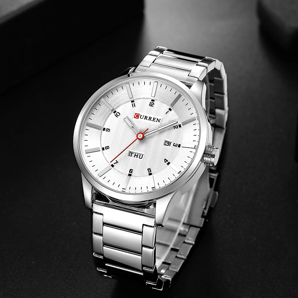 

CURREN Watch Men Blue Luxury Quartz Steel Mens Watches Top Brand Chronograph Waterproof Sports Clock Men's Watch erkek kol saati