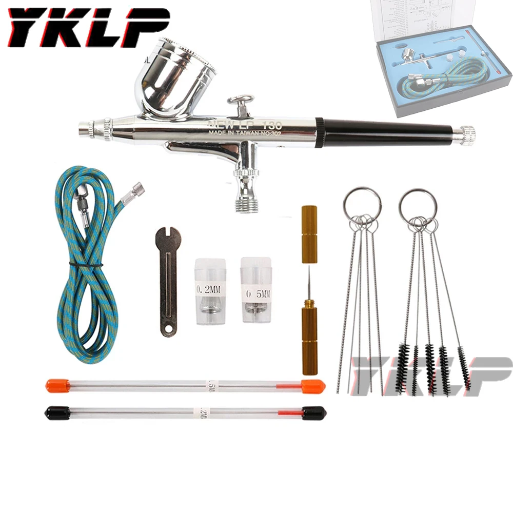 

Airbrush Set Suitable for Painting Art Makeup Set Face Tattoo 0.2MM/0.5MM Gravity Type