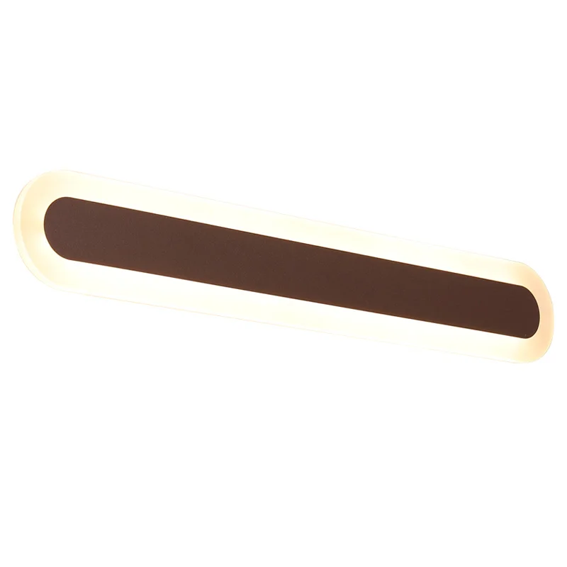 

Hot Sale Modern LED Wall Light For Home Brown Finished Bathroom Lamp Mirror Front Lights LED Wall Lamps L120 100 80 60cm