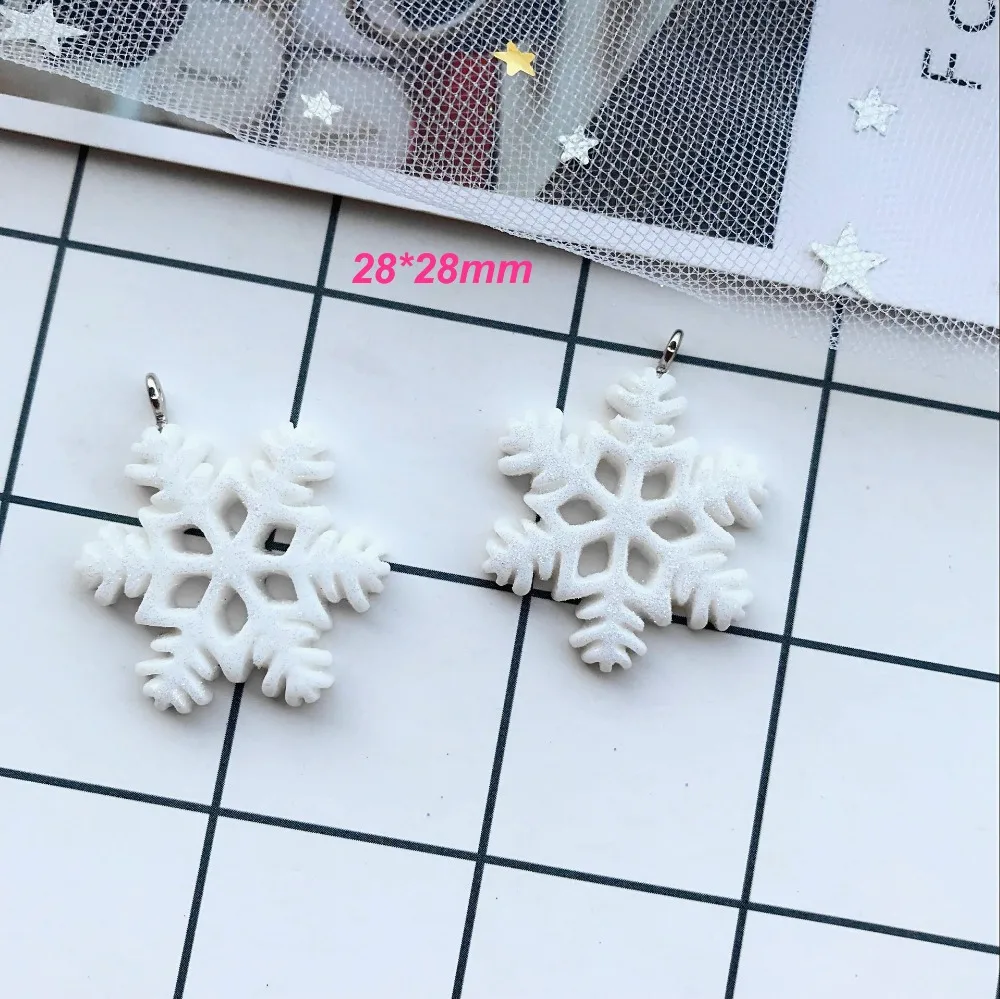 10 шт. kawaii прорезиненный плоский снег шармы diy Серьги Брелоки для ключей для DIY студенческие принадлежности украшения