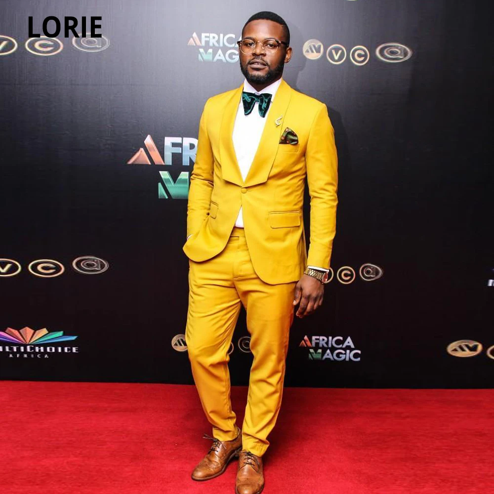 

Лори Комплект из 2 предметов, желтый комплект со смокингом жениха воротником человек Выходные туфли на выпускной вечерние официальные Бизн...