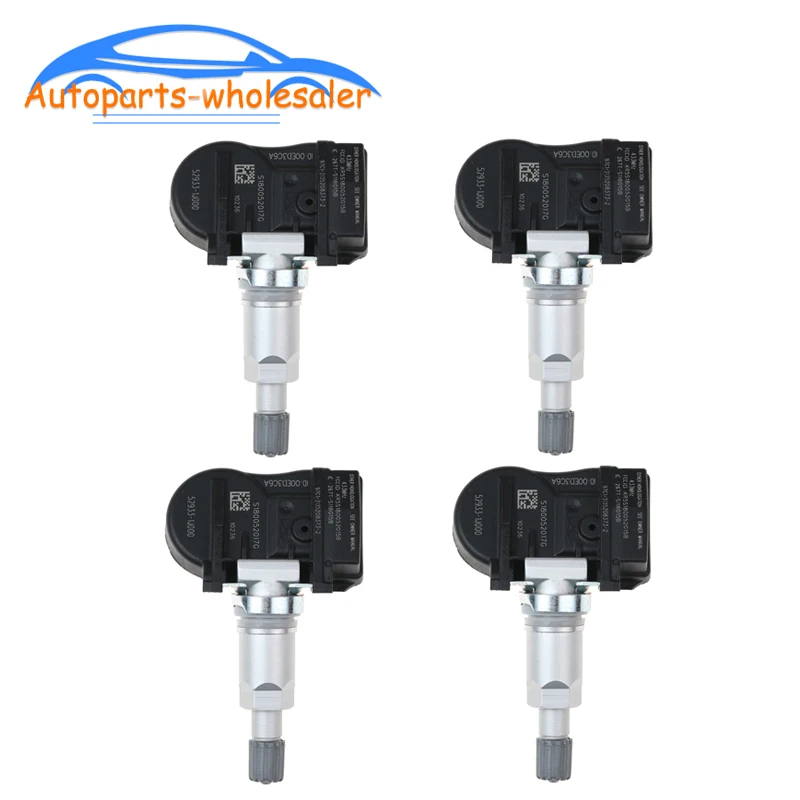 4 шт./лот автомобильный 52933-1J000 529331J000 для Kia Optima Hyundai i20 Sorento ix20 Venga TPMS датчик мониторинга давления в шинах 433 МГц