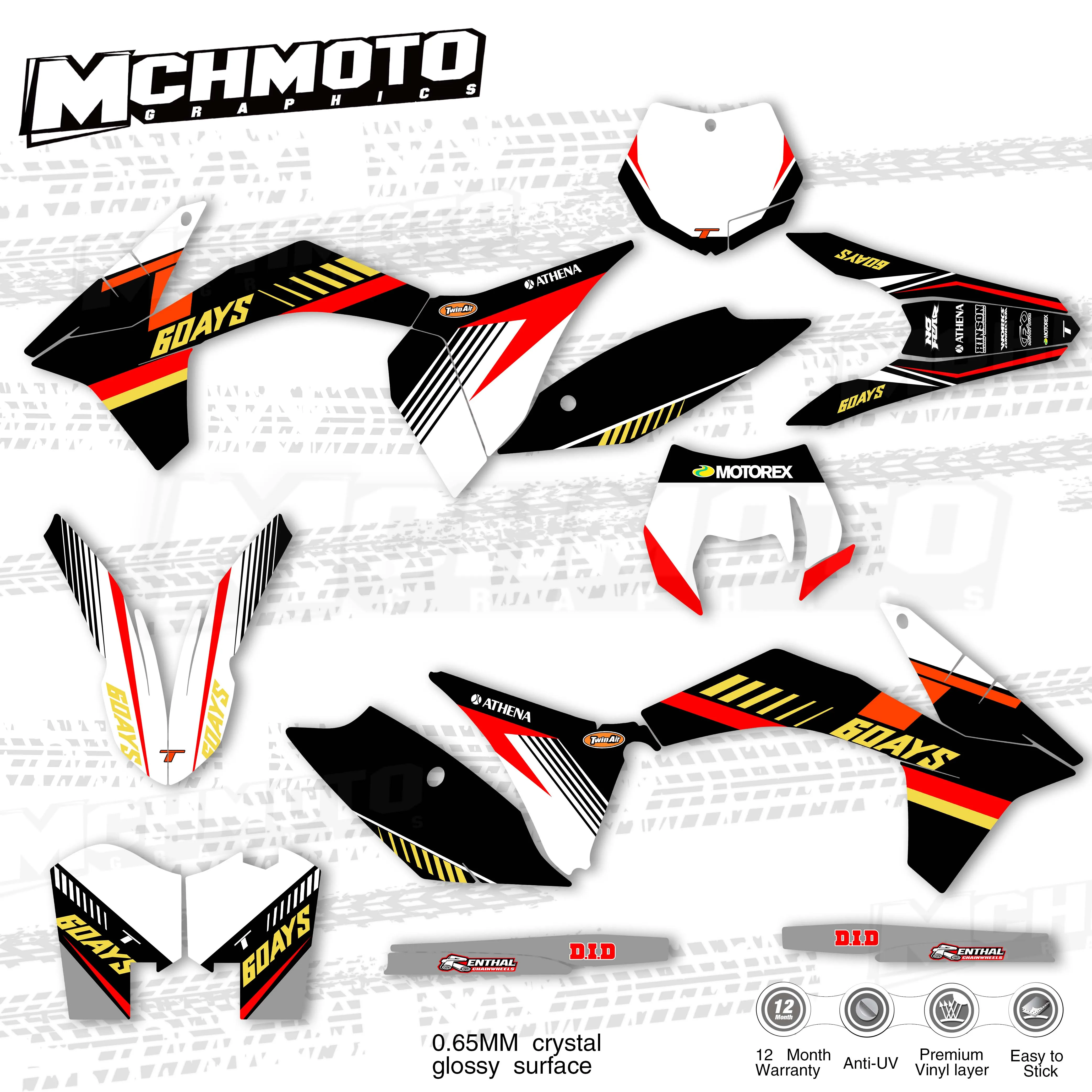 MCHMFG для KTM SX SXF 2011 2012 EXC 2013 XC индивидуальная наклейка Стикеры набор графических