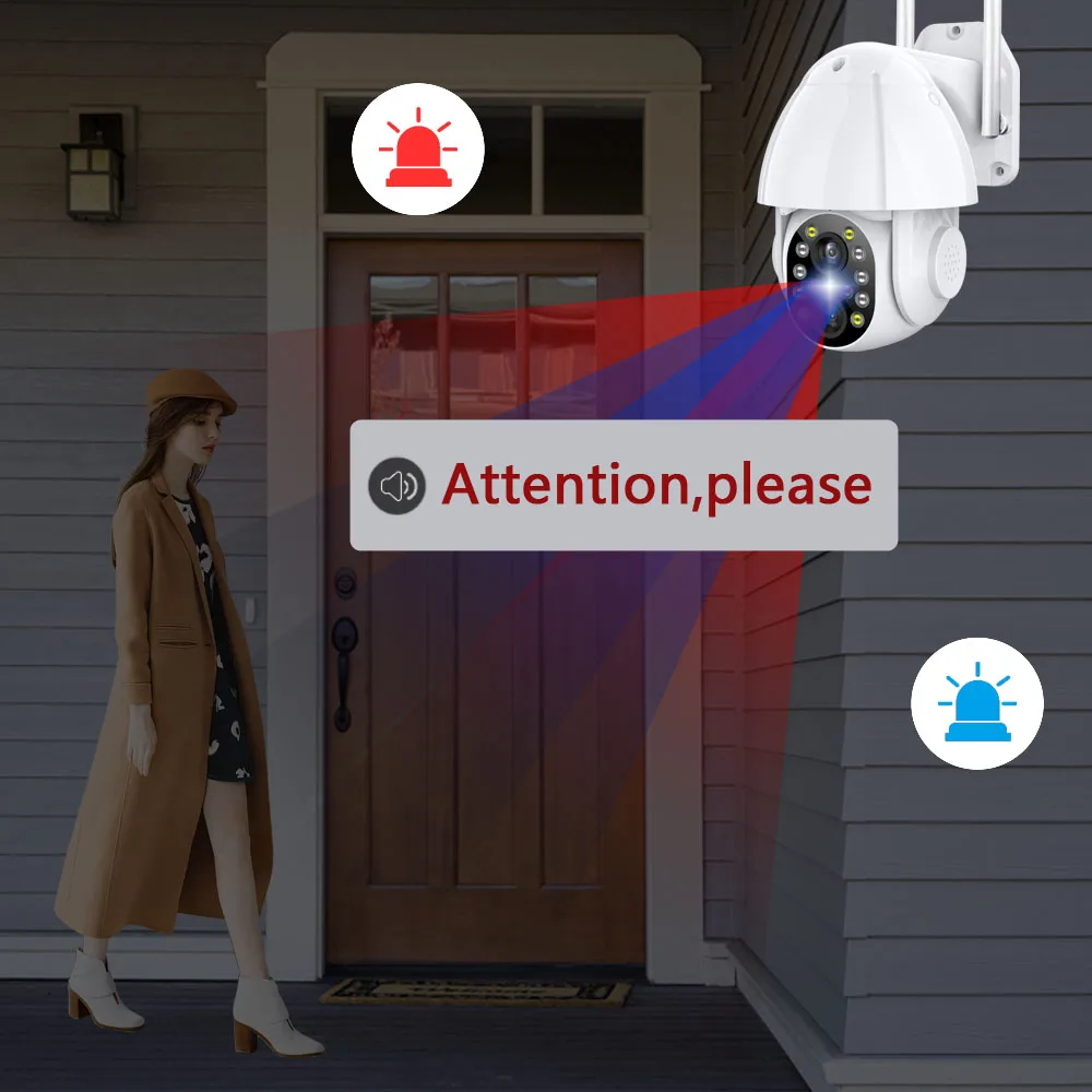 3 мегапиксельная WIFI IP камера PTZ наружная 4 кратная цифровая зум двухсторонняя