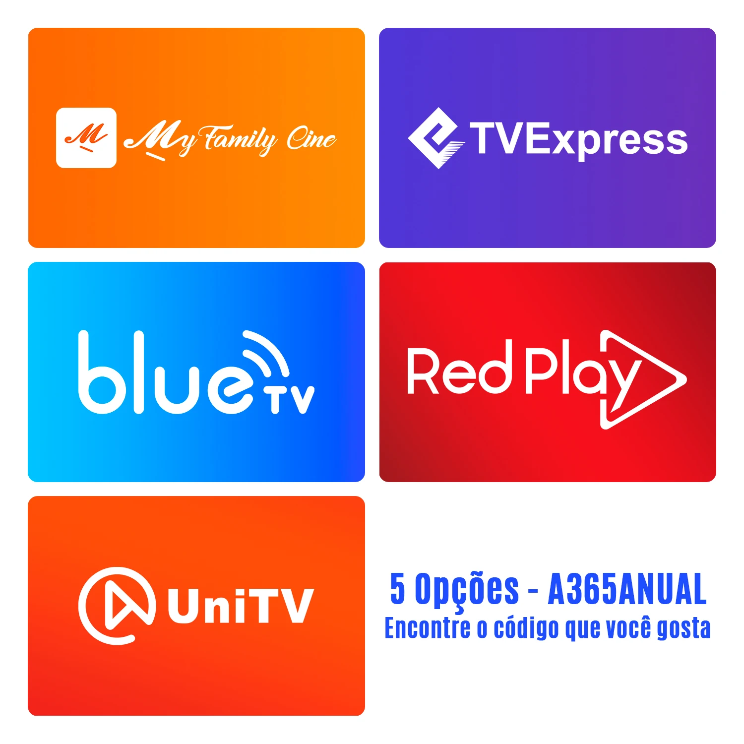 

Redplay Brasil Anual TVE Express TVExpress Minha Famlia MFC Bluetv UniTV
