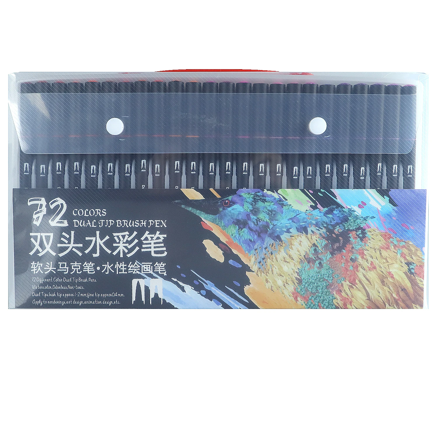72 Colors Black 100 шт цветные маркеры для рисования кисти и карандаши для рисования акварелью ручки для раскрашивания манга канцелярские принадлежности для каллиграфии - Цвет: 72 Colors Black