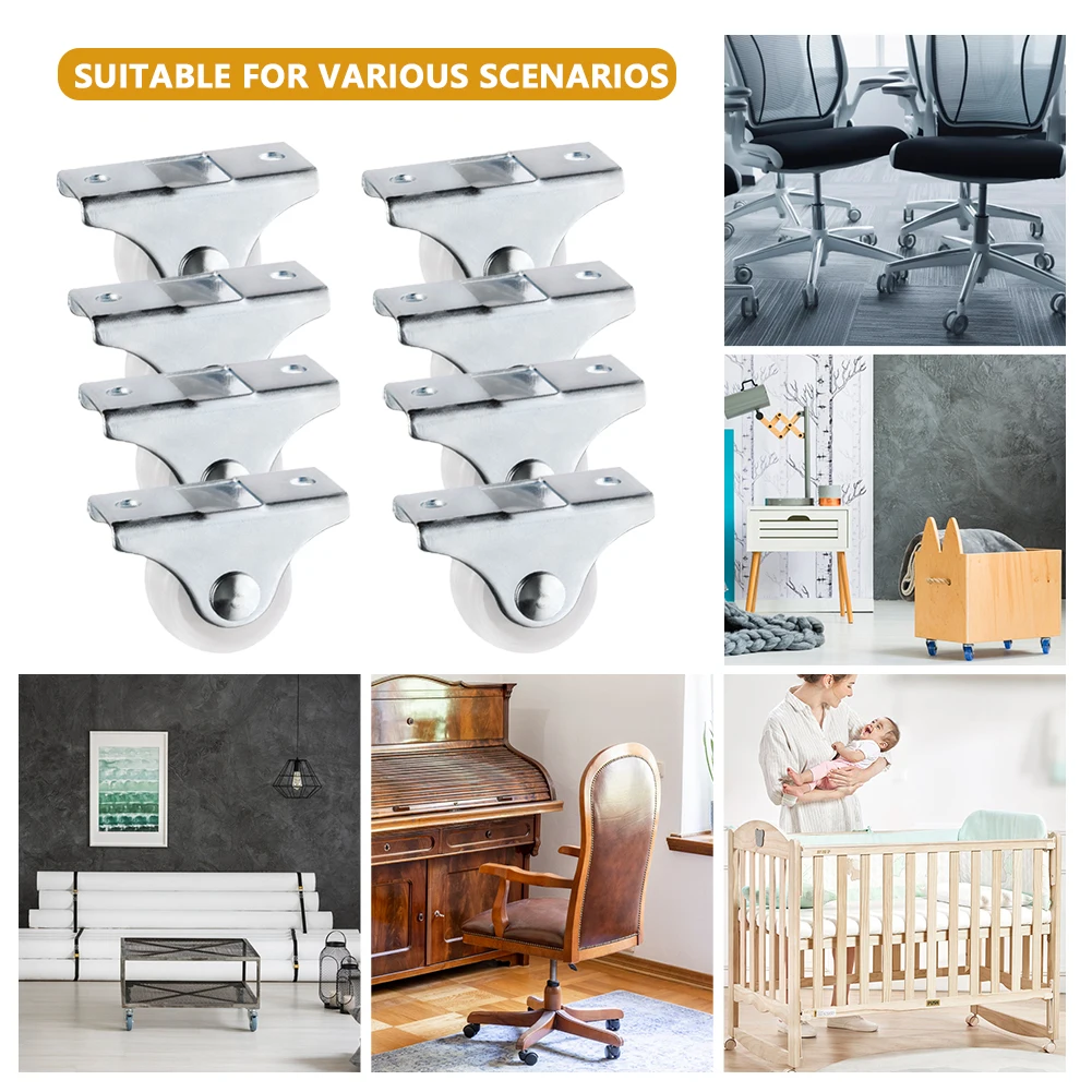 8 шт Мебельные ролики колесики направляющее колесо тележки офисные кресла