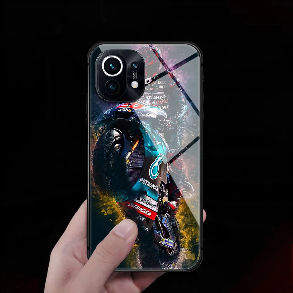 

Fabio Quartararo Moto NO.20 Tempered Glass Phone Case Cover For Xiaomi Mi Note 9 10 11 T Pro Lite Ultra Prime Bumper Black Etui