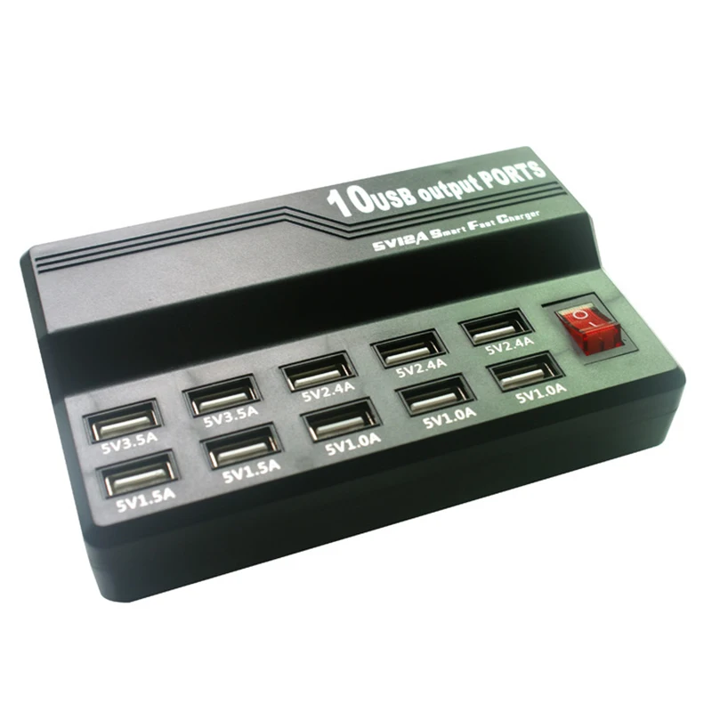 RISE Универсальное портативное настенное зарядное устройство Usb с 12 портами 5 в 1 А
