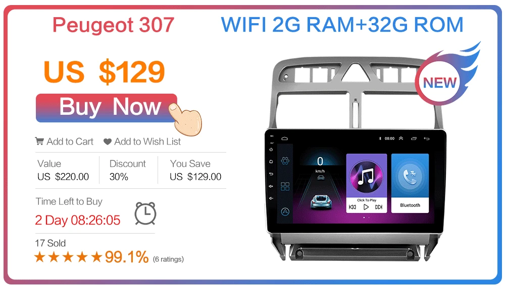2din Android 8,1 автомобильный DVD мультимедийный плеер peugeot 307 307CC 307SW 2002-2013 автомобильный Радио gps навигация WiFi Bluetooth плеер