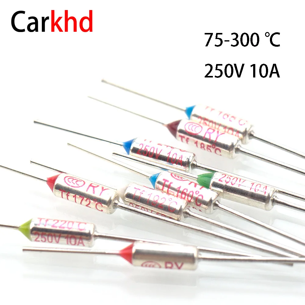 

50pcs TF Thermal Fuse RY 10A 250V Temperature 75C-300C Customized Free Shipping