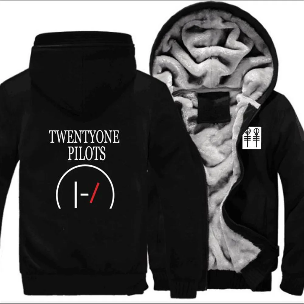 Мужская толстовка на молнии Twenty One Pilots уличная теплая хлопковая куртка зиму