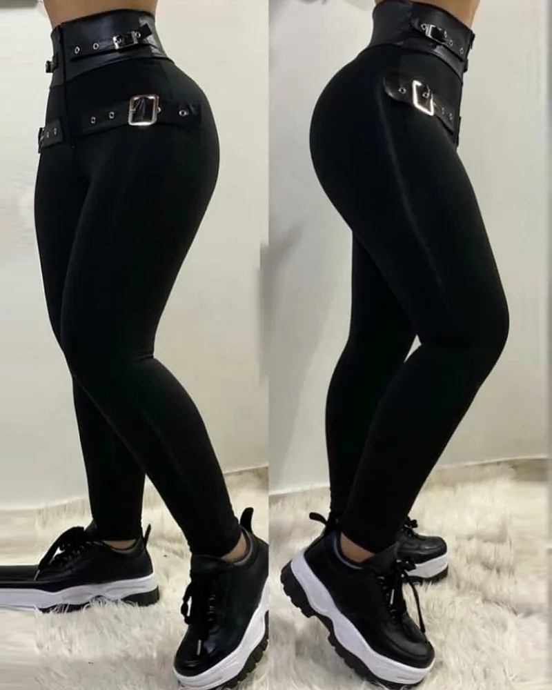 

Casual Women High Waist Black Skinny Pants 2021 New