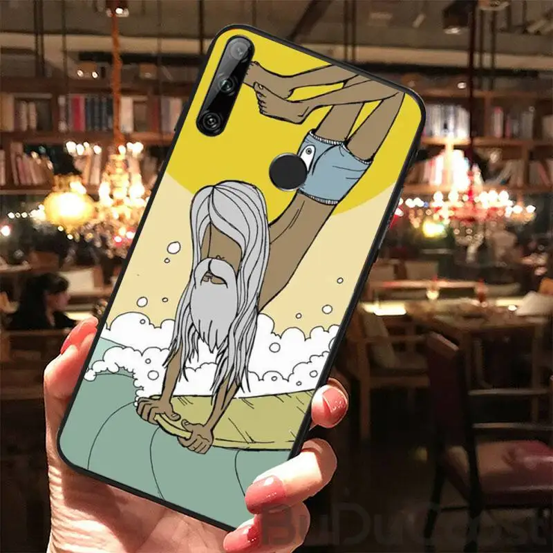 

Riccu surfboard surfing art surf Girl Phone Case For Huawei Y5 II Y6 II Y5 Y6 Y7Prime Y9 2018 2019