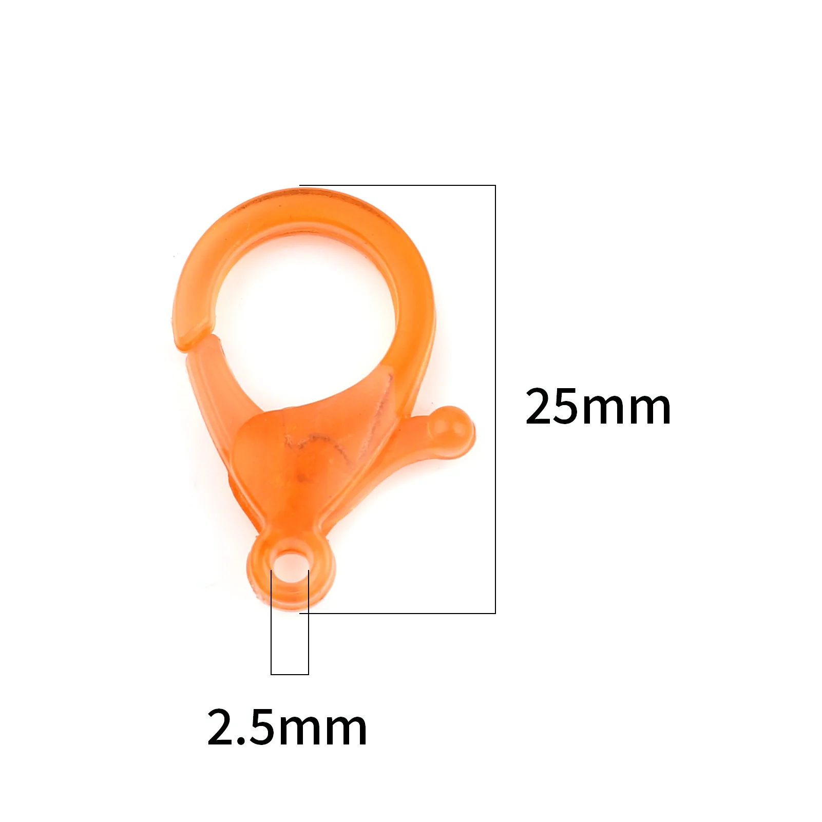 Прозрачные пластиковые застежки-карабины для ключей 30 шт. цепочка