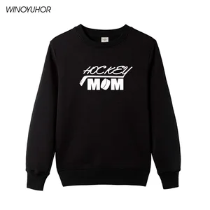 Худи Хоккейная Мама модная одежда зимняя Толстовка с длинным рукавом флисовый смешной подарок на день матери пуловеры наряды Топ