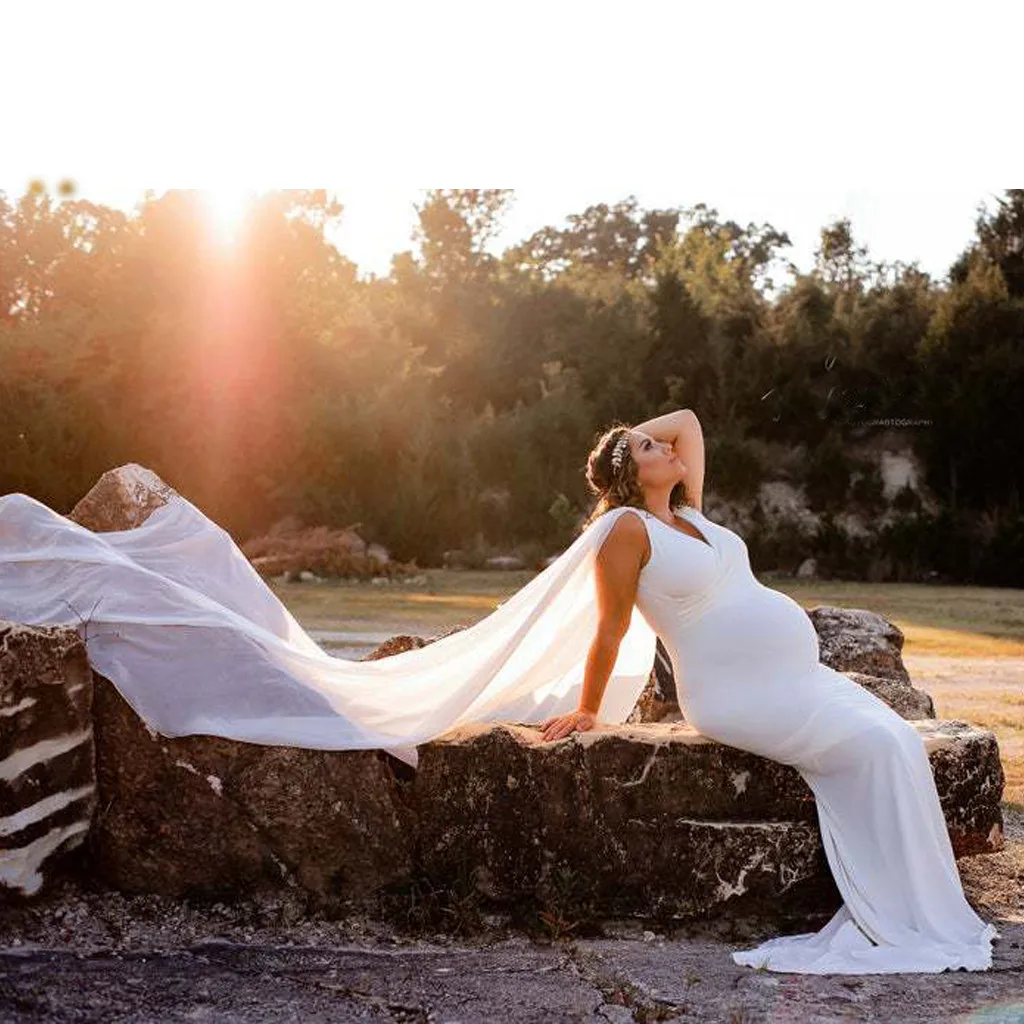 Женское платье без рукавов JAYCOSIN однотонное для беременных фотосессии | Мать и