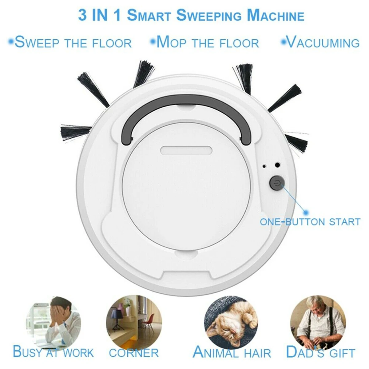 Домашние умные ультратонкие небольшие зарядные Пылесосы подметание робот