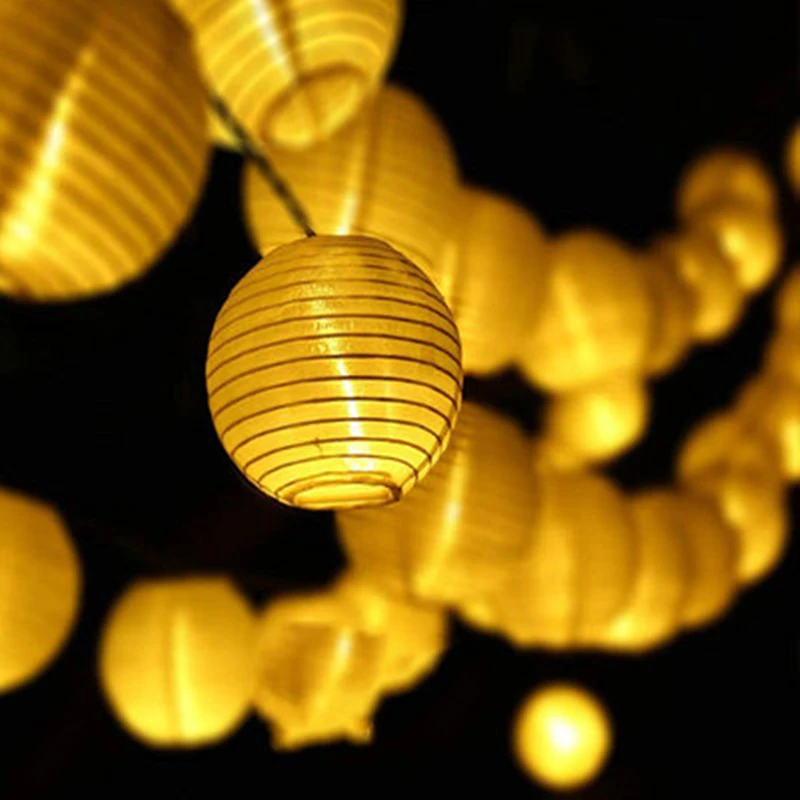 

Solar Lantern LED Fairy Lights Garland 20/30 LED String Light Outdoor Garden Wedding Holiday Party Decor Lights