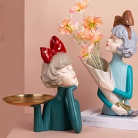 moden gorgeous girl resin art statue gift fairy accessori fashion style sculpture ornaments tabletop figurines home decoration