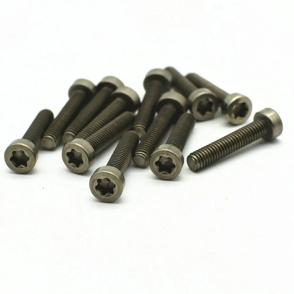 Титановые болты M3 M4 винты с крышкой головки цилиндра приводом T10 T20 Torx титановые Ti