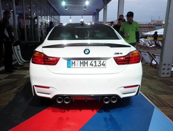 F82 M4 P Стиль углеродное волокно автомобильный Стайлинг задний багажник губа