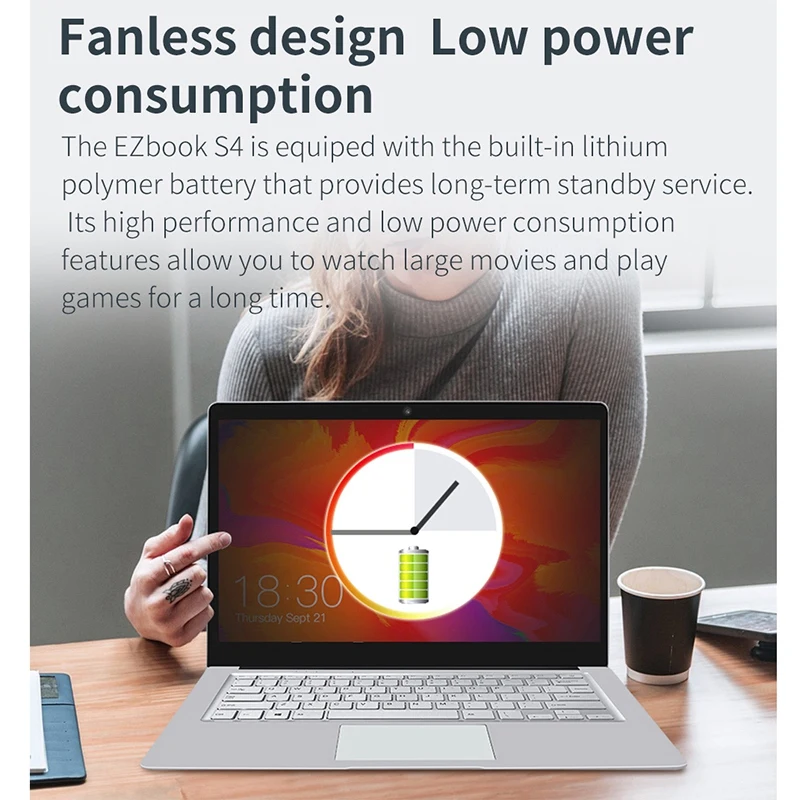 Jumper Ezbook S4 ноутбук 14 дюймов Fhd безбезель Ips экран тонкий ультрабук 8 ГБ ОЗУ 256 Гб ПЗУ