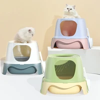 new drawer type cat litter box big space fully enclosed cat litter box top entry deodorant splash proof pet toilet products d