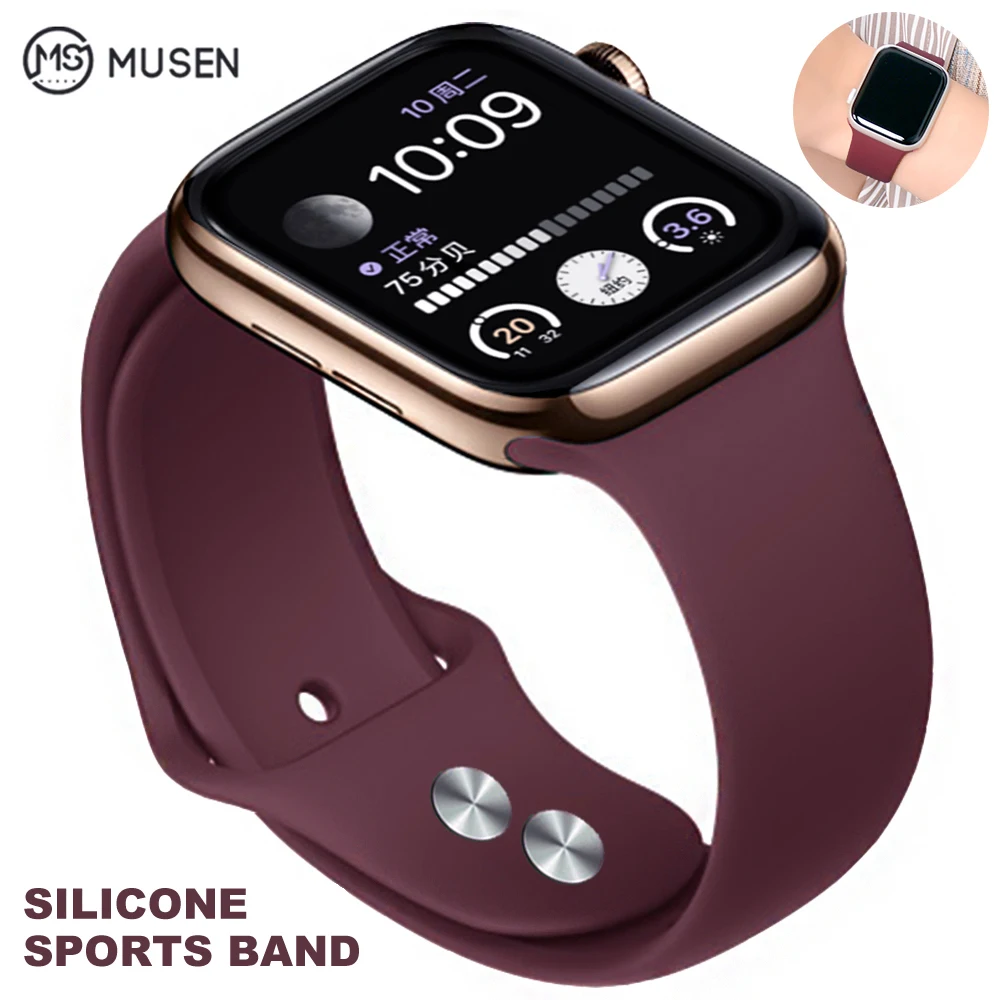 Мягкий силиконовый сменный спортивный ремешок для 38 мм Apple Watch Series1 2 3 4 5 42 наручный