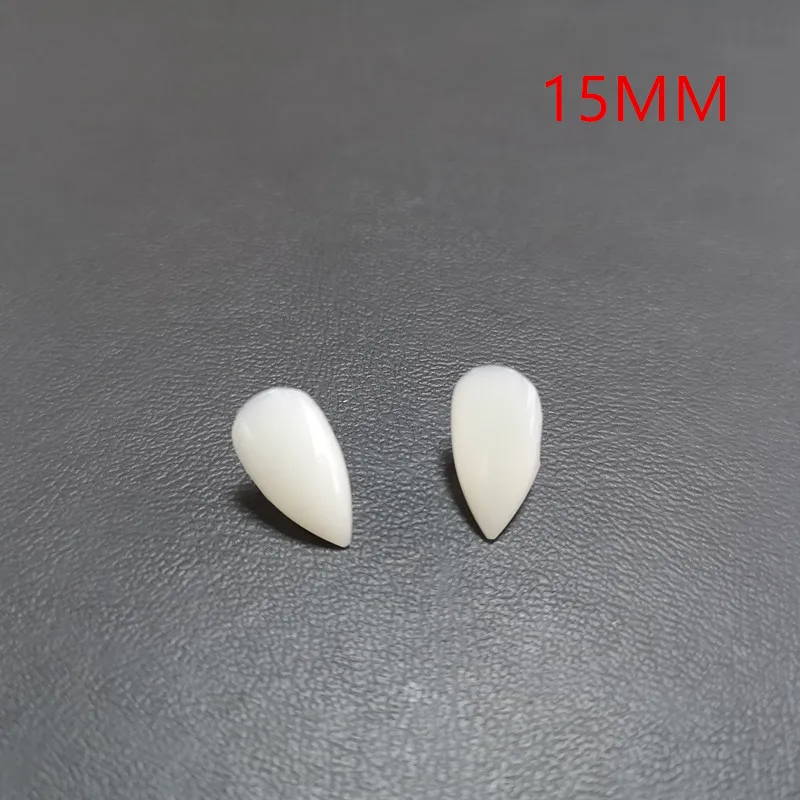 15MM 4 размера зубы Вампира Клыки протезы реквизит Хэллоуин костюм реквизит вечерние сувениры праздничные украшения «сделай сам» ужас взрослый для детей - Цвет: 15MM