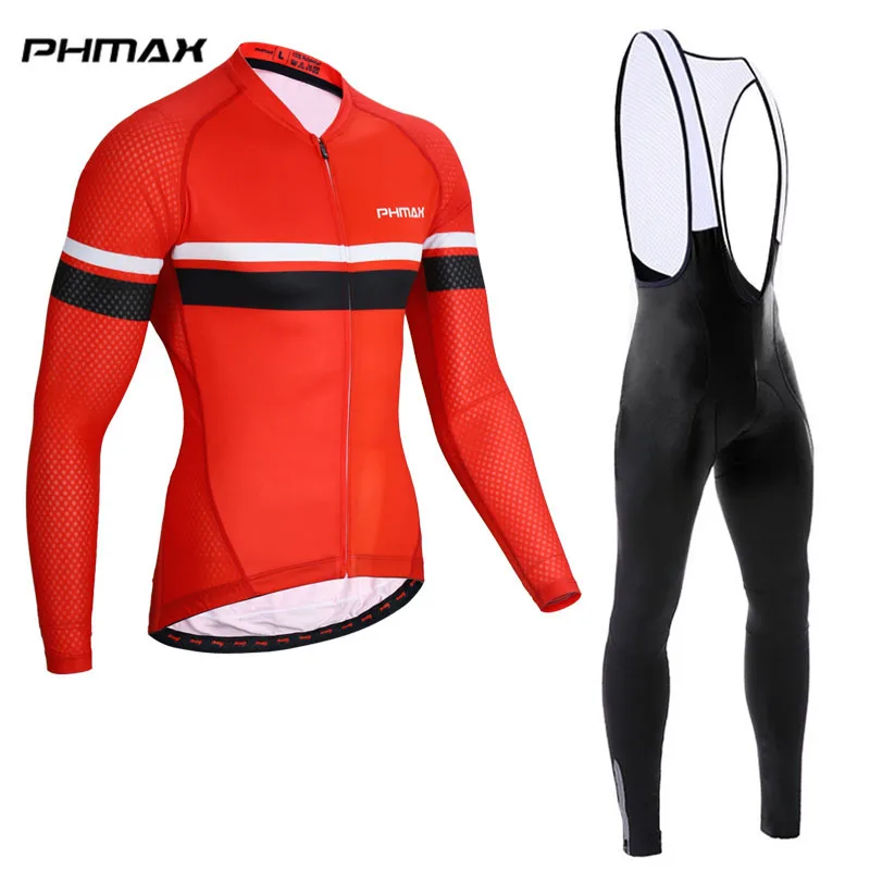Трикотажный комплект для велоспорта PHMAX Pro осенняя быстросохнущая одежда с