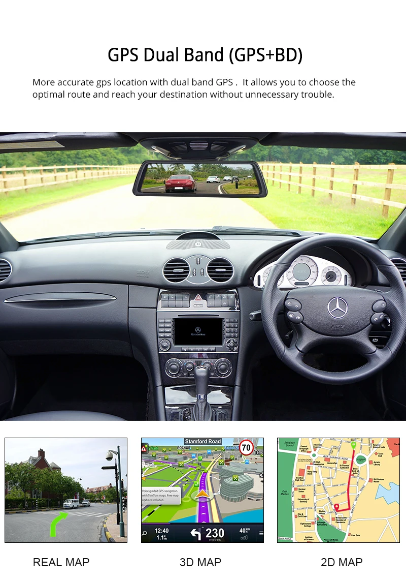 4CH камеры 360 градусов панорамный Автомобильный видеорегистратор 1" Android 5,1 gps Navi FHD зеркальный видеорегистратор ADAS 4G Wifi видеорегистратор