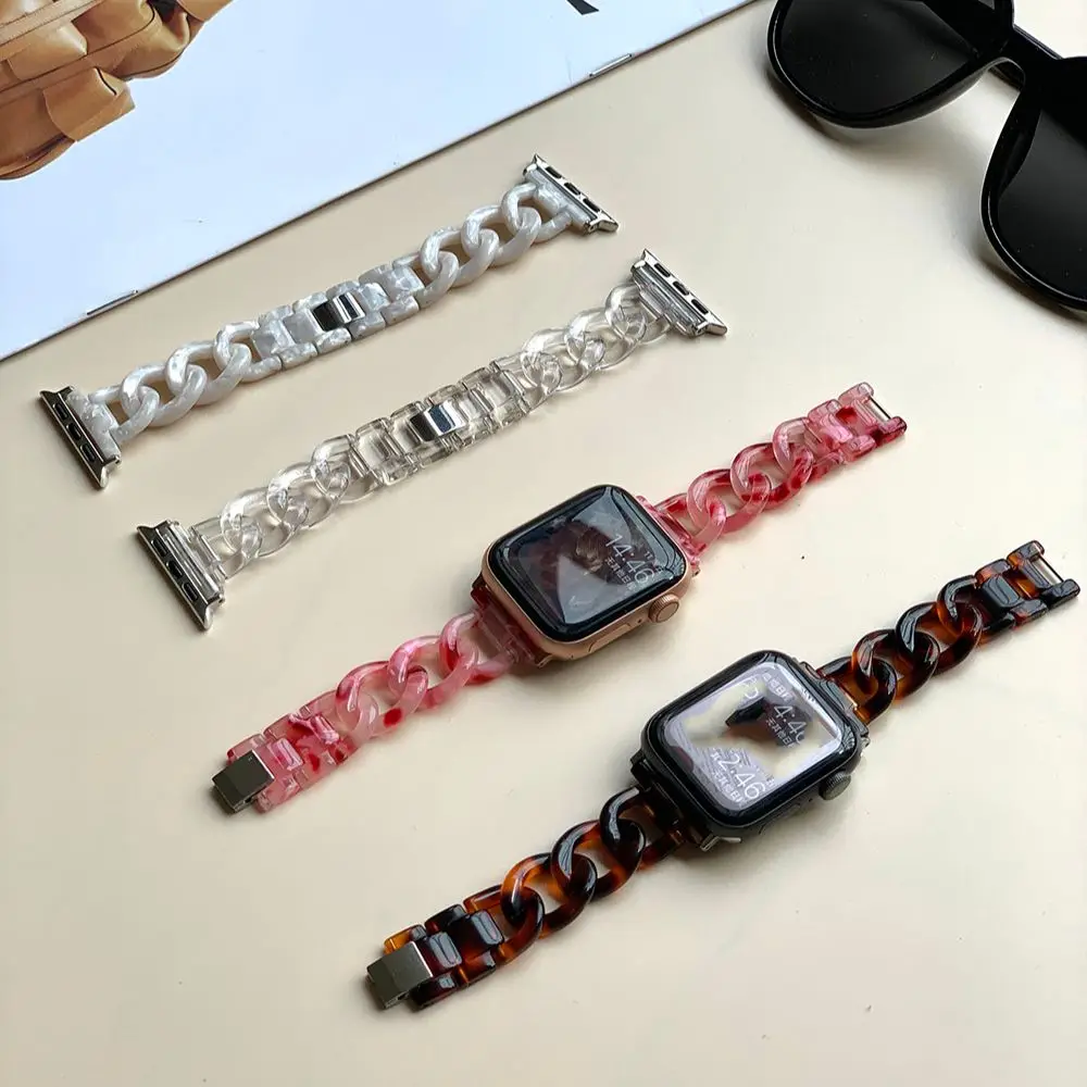 

Resin strap For Apple Watch 44mm band iwatch Series 5 4 3 2 1 Wrist For watch Accessories 42mm 38mm bracelet Replacement 40mm
