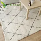 Плотный марокканский шерстяной ковер предмета урнаин бежевые ручные плетеные горы марокканские винтажные декоративные зоны берберский геометрический богемный ковер