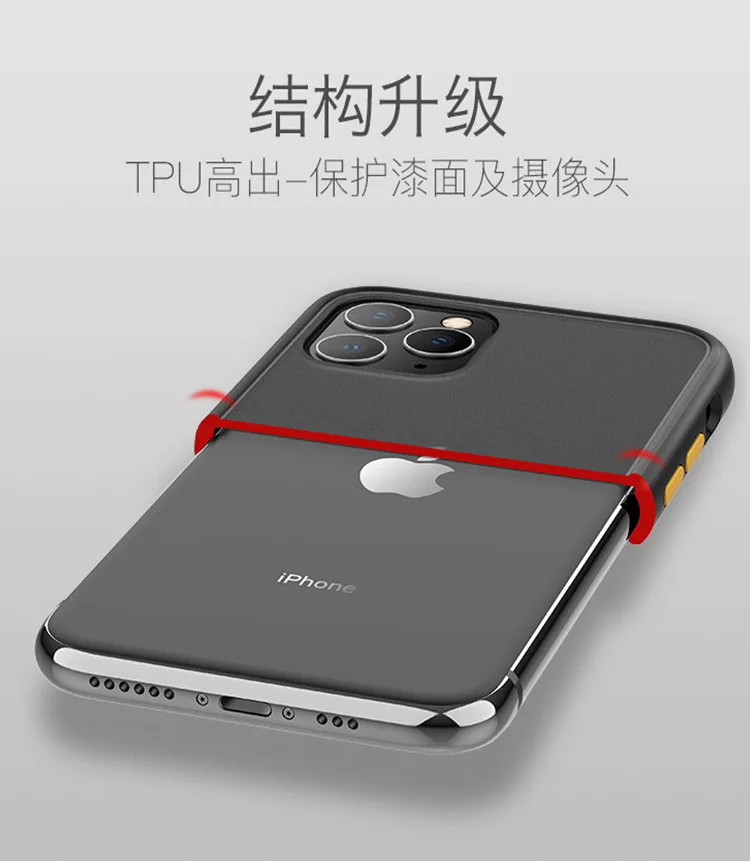 for apple iphone 11 case hard pc transparent slim matte protective back cover case for iphone 11 pro max iphone11 11pro shell free global shipping