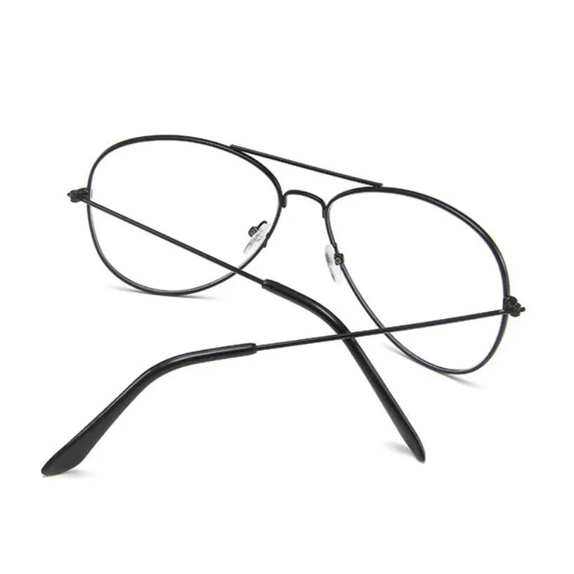 Модные Классические оптические очки для мужчин и женщин в металлической оправе с