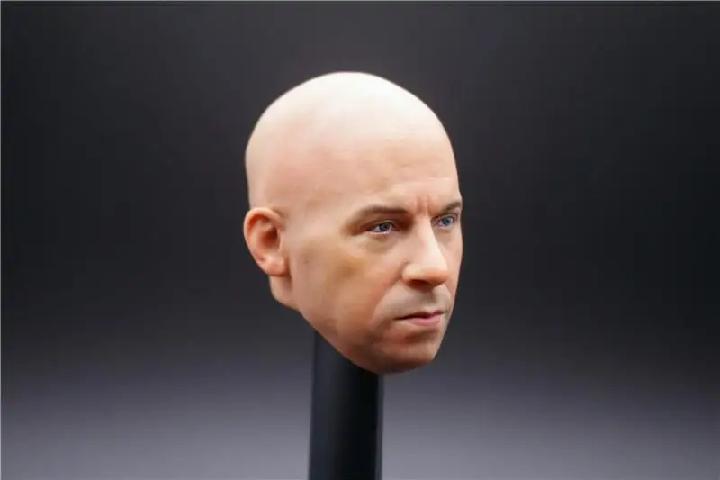 

Collectible 1/6 ACE Driver Macho Mr.Vin Diesel Head Craved Sculpt Bald Model For 12'' Strong Action Body Accessory