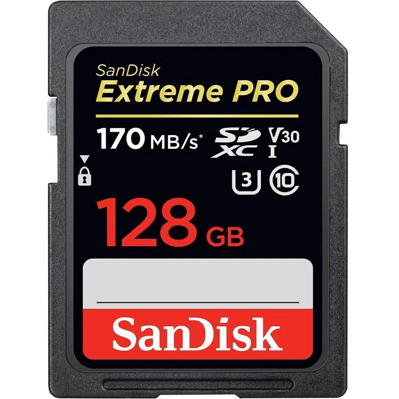 SAN. Диск карта памяти Extreme Pro SDHC/SDXC SD Card 64 Гб 128 оперативной 32 встроенной C10 U3 V30 UHS I