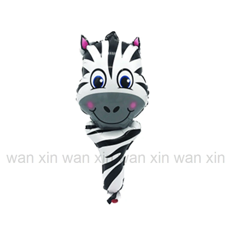 18pcs/lot Animals party balloons hand cheering lion tiger zebra giraffe hand toy balloons for kid birthday balloons