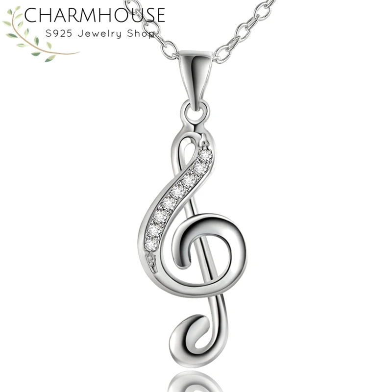 Женское колье из серебра 925 пробы с фианитом|Ожерелья подвеской| |