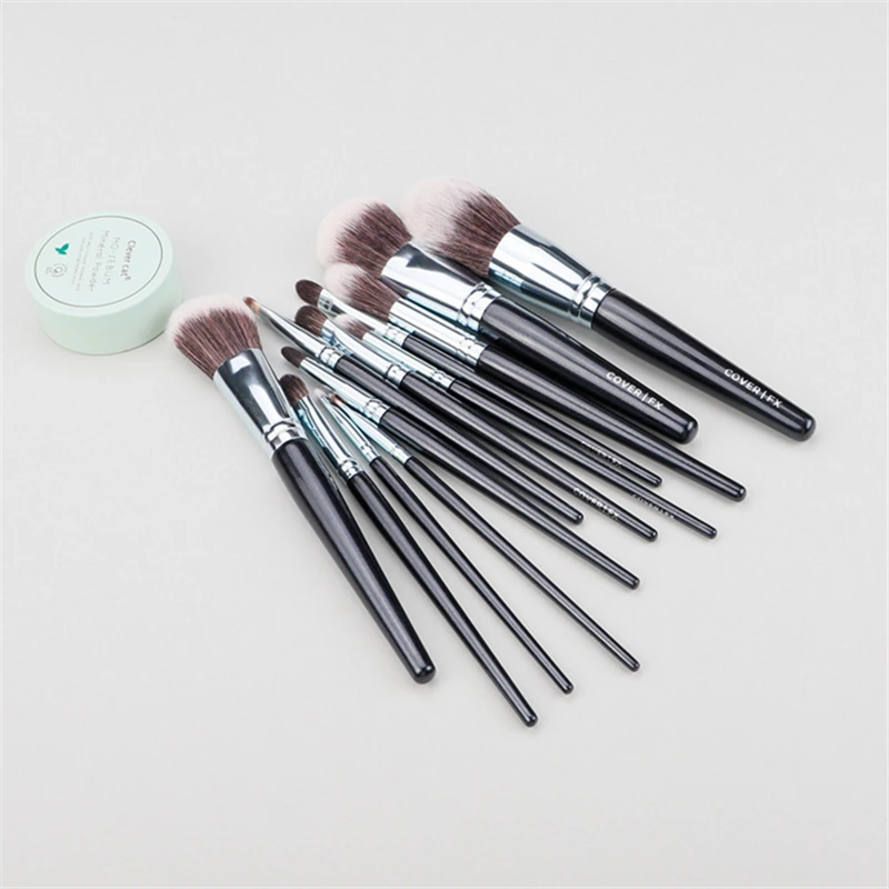 Покрытие FX 12 шт. набор кистей для макияжа из синтетического козьего волоса