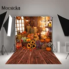 Фон для фотосъемки в стиле Дня благодарения Mocsicka, Хэллоуин, осень, тыква, сарай, деревянный осенний фон для студийной портретной фотосъемки