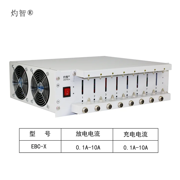 

EBC-X 8-channel battery compartment cabinet ternary iron lithium 18650 battery capacity tester 10A cycle